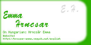 emma hrncsar business card